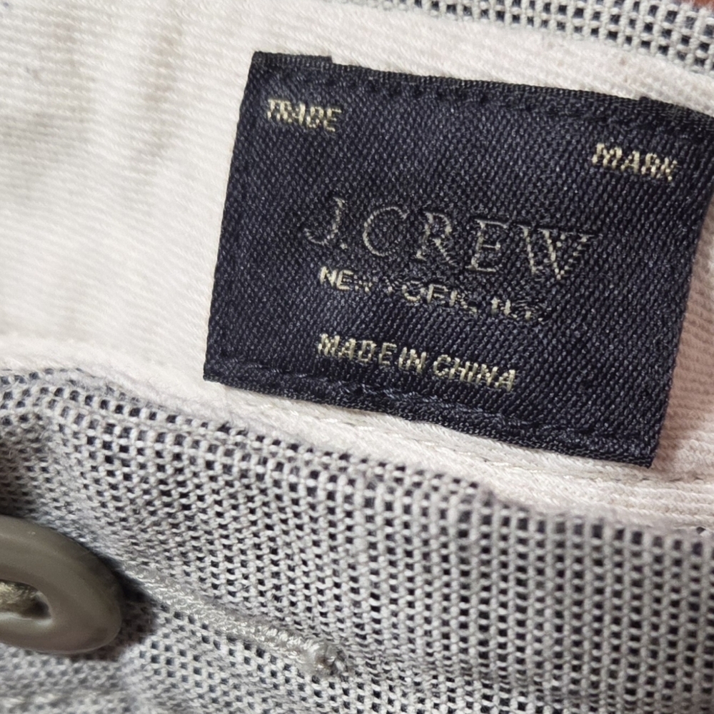 J Crew Men's Linen Cotton Gray Chino Pants Size 34x34 - Picture 4 of 6